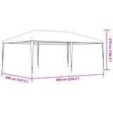 Šator za zabave 4 x 6 m bijeli | shoptok.hr