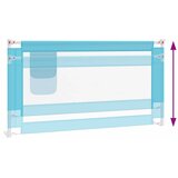  Sigurnosna ograda za dječji krevet plava 160 x 25 cm od tkanine | shoptok.hr