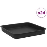  Kvadratna posuda za cvijeće 24 pcs Crna 15 x 15 x 2 cm Plastika - Crna 15 x 15 x 2 cm 24 | shoptok.hr