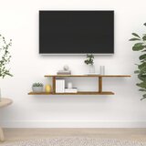 vidaXL zidna tv polica dimljeni hrast 125x18x23 cm konstruirano drvo Cijene