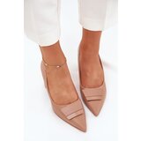 Boto Heels With Decoration Dark Beige Celira | shoptok.hr