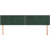  Posteljno vzglavje 2 kosa temno zeleno 100x5x78/88 cm žamet | Shoptok.si