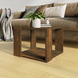 vidaXL Klubska mizica dimljeni hrast 40x40x30 cm konstruiran les Cene