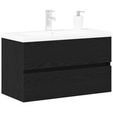  Kupaonski ormarić za sudoper Crni hrast 80 x 39 x 62 cm | shoptok.hr