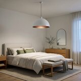 Brilagi LED luster na sajli METALO 1xE27/40W/230V Ø 40 cm bela/bakarna | Eponuda.com