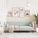 vidaXL Dijamantni Svjetlosiva 194 x 74.5 x 70.5 cm Baršun | shoptok.hr