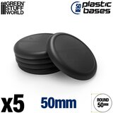 Green Stuff World Plastic Round Base with Lips 50mm (Pack x5) | Plastična Postolja 50mm Cene