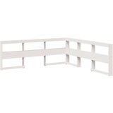  Knjižna postelja brez vzmetnice bela 100x200 cm trdna borovina | Shoptok.si