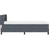  Box Spring postelja z vzmetnico temno siva 80x200 cm žamet, (22050930) | Shoptok.si