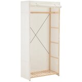 vidaXL Garderobna omara iz blaga bela 79x40x170 cm, (20824511) | Shoptok.si