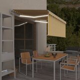  Automatska tenda s roletom i senzorom LED 3 x 2,5 m žuto-bijela | shoptok.hr
