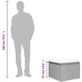 Stolica za vrt s jastučićem siva 55x55x37 cm Poliratan - Siva 1 bez spremišta | shoptok.hr