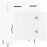 vidaXL Komoda visok sijaj bela 69,5x34x90 cm inženirski les | Shoptok.si
