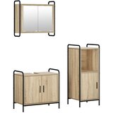  Set ormarića za kupaonicu 3 kom. Hrast sonoma 40 x 36 x 99 5 cm - Hrast sonoma Kupaonski ormarić (2 vrata) + viseći ormarić + ku | shoptok.hr
