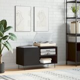 vidaXL Omarica za gramofonske plošče črna 85x38x48 cm inženirski les | Shoptok.si