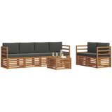  Set vanjskih sofa 7 pcs Prirodna i antracit Čvrsto drvo akacije | shoptok.hr