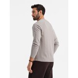 Ombre Men's longsleeve with "waffle" texture - ash | Shoptok.si