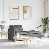  Modularna sofa s podnožjem i jastucima, tkanina, tamno siva Cene