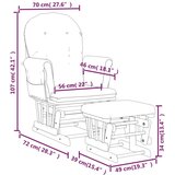  Stol za dojenje s stolčkom temno sivo blago, (20702304) | Shoptok.si