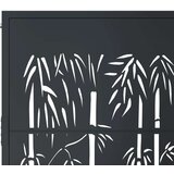 vidaXL Vrtna vrata antracit 105 x 80 cm čelična s uzorkom bambusa | shoptok.hr