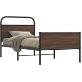  Okvir kreveta bez madraca smeđa boja hrasta 90 x 200 cm drveni | shoptok.hr