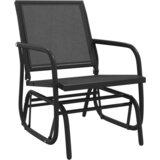 vidaXL Vrtne stolice ljuljačke 2 kom crne 61x76x87 cm tekstil i čelik - Crna 2 | shoptok.hr