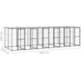  kavez za pse s krovom čelični 14,52 m² | Eponuda.com