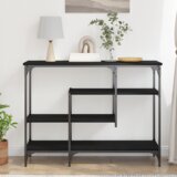  Konzolni stol s policom s pohranom Crni hrast 100 x 35 x 75 cm | Eponuda.ba