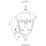 Opviq Vanjska zidna lampa BAP-68181-BSY-M3, 40 cm, IP65, E27, 40W, Crna | Eponuda.ba