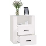  Nočna omarica bela 50x36x60 cm inženirski les, (20730396) | Shoptok.si