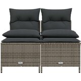  4-dijelni set vrtnih sofa od poliratana s jastucima sivi | shoptok.hr