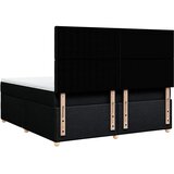  Krevet s oprugama i madracem crni 180x200 cm od tkanine | shoptok.hr
