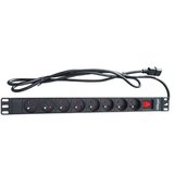  Kabl 230V razvodni PDU panel 19"/1U sa 8 utičnih mesta,1.8m C14 (PDU-8SP-1U-C14) Cene