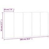  Jastuk za uzglavlje Hanko svijetlosivi 100 cm baršun - Svjetlosiva 100 cm 1 | shoptok.hr