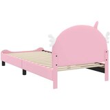 Krevet za djecu s uzglavljem Ružičasta 90 x 200 cm PU | shoptok.hr