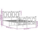 Metalni okvir kreveta uzglavlje i podnožje crni 120x190 cm | shoptok.hr