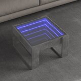 Furnova Klubska mizica z neskončnimi LED betonsko siva 50x53x30 cm, (21914080) Cene