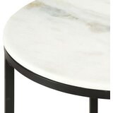  Stolić za kavu bijelo-crni Ø 65 cm od pravog punog mramora | shoptok.hr