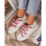 Resti White and gray women's sports sneakers with red laces Olierinc - Footwear | shoptok.hr
