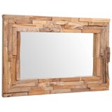  Ukrasno Ogledalo od Tikovine 90x60 cm Pravokutno | Shoptok.si