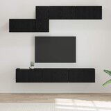  Set TV komoda s ladicama 7 pcs Crni hrast Konstruirano drvo | shoptok.hr