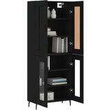  Visoka komoda crni 69 5x34x180 cm konstruirano drvo | shoptok.hr