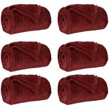  Pokrivači za bacanje 6 pcs Bordeaux Crvena 130 x 150 cm Runo | shoptok.hr