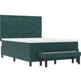 Box Postelja z vzmetnico Temno zelena 160 x 200 cm Žamet, (5000142084) | Shoptok.si