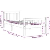  Okvir za krevet od masivnog drva 90 x 190 cm jednokrevetni | shoptok.hr