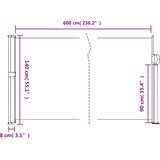  Uvlačiva bočna tenda 140 x 600 cm plava | shoptok.hr
