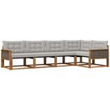 vidaXL Zunanja garnitura za sedenje 5 pcs Naravna in svetlo siva, (5000281363) | Shoptok.si