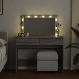  Toaletni stolić s LED svjetlima siva boja hrasta 100x40x120 cm | shoptok.hr