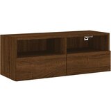 vidaXL Stenska TV omarica rjavi hrast 80x30x30 cm inženirski les, (20977878) Cene