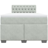 Box spring krevet s madracem svjetlosivi 120x200 cm baršunasti | shoptok.hr